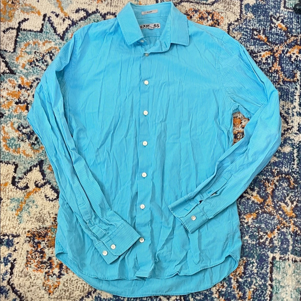 Express Men's Pinstripe Button Down Shirt
